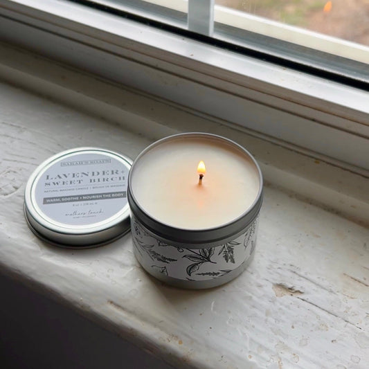 LAVENDER + SWEET BIRCH massage candle